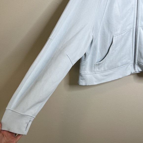 lululemon scuba hoodie Oversized Relaxed Fit Full Zip Crop Mirror Blue Powder XL - Picture 6 of 12